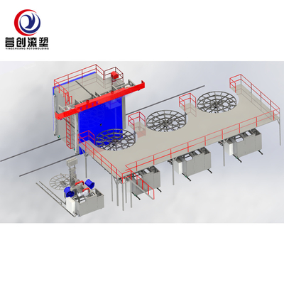 kupować Multi-arm rotomolding machine for water tank manufacturing online manufacture