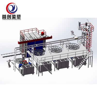 kupować Multi Arms Shuttle Rotomolding Machine do produktów z tworzyw sztucznych PE PP HDPE LDPE LLDPE online manufacture