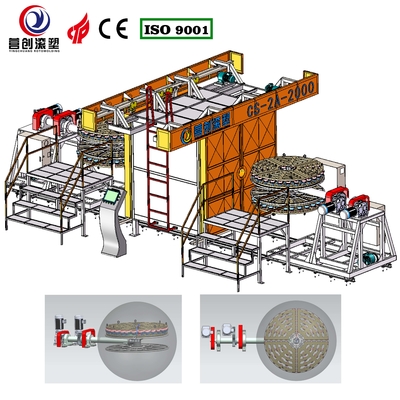kupować 30min Czas cyklu Maszyna do formowania rotacyjnego z sterowaniem PLC do produkcji pickleball online manufacture